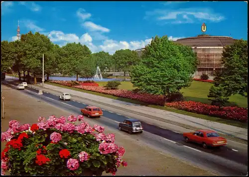 Ansichtskarte Dortmund Strassen Ansicht Westfalenhalle u. Fernsehturm 1970