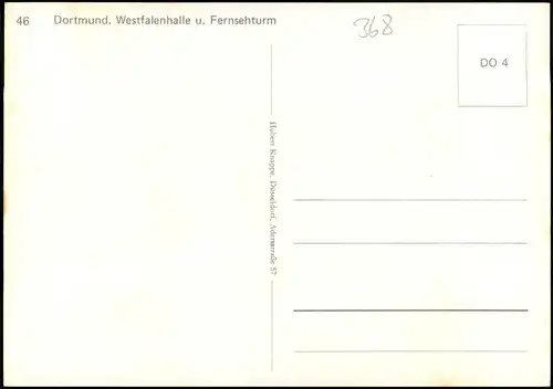 Ansichtskarte Dortmund Strassen Ansicht Westfalenhalle u. Fernsehturm 1970