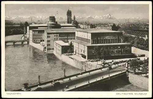 Ansichtskarte München Deutsches Museum, Isar Partie 1933