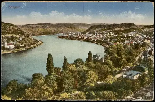 Ansichtskarte Boppard Panorama-Ansicht Rhein Tal 1919
