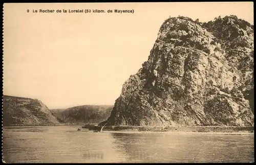 St. Goarshausen 9 Le Rocher de la Lorelei Loreleyfelsen am Rhein 1920