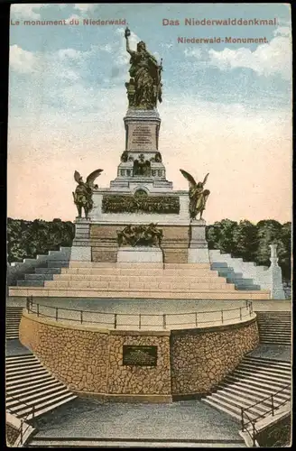 Rüdesheim (Rhein) Le monument du Niederwald National-Denkmal   1921