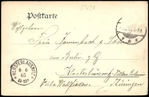 Ansichtskarte Bad Ems  vom Curberg 1905    Klosterlausnitz (Ankunftsstempel)