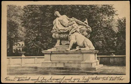 Ansichtskarte Düsseldorf Kriegerdenkmal im Hofgarten 1930