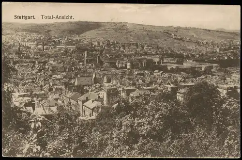 Ansichtskarte Stuttgart 1916   1. Weltkrieg Feldpost  (Stempel Paulinenspital)