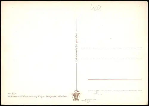 Ansichtskarte  Künstlerkarte Humor (Bayern) "Bis jetzt is gut ganga" 1950