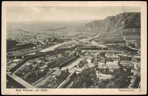 Ansichtskarte Bad Münster am Stein-Ebernburg Stadt, Totale 1920