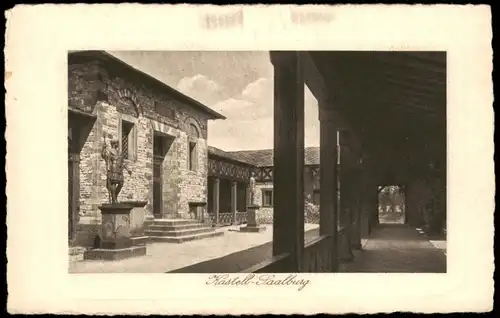 Bad Homburg vor der Höhe Römer - Kastell Saalburg Peristyl mit Umgang 1928