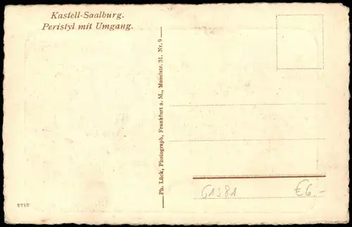 Bad Homburg vor der Höhe Römer - Kastell Saalburg Peristyl mit Umgang 1928