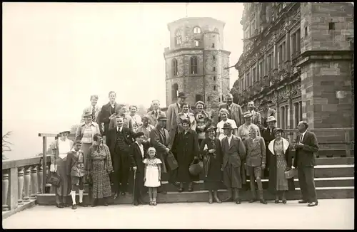 Heidelberg Heidelberger Schloss, Gruppenbild Schloßphotographie 1924