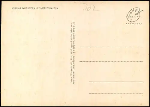 Ansichtskarte Reinhardshausen-Bad Wildungen Luftbild 1982