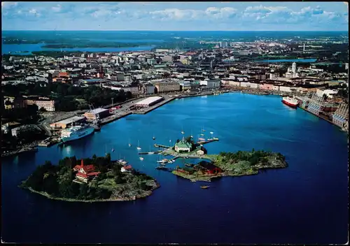 Postcard Helsinki Helsingfors Luftbild 1976