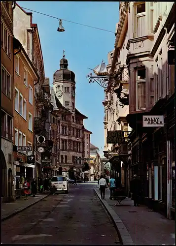 Ansichtskarte St. Gallen Multergasse, VW Bulli 1981