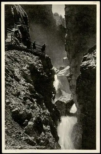 Tiefenbach-Oberstdorf (Allgäu) Breitachklamm Wasserfall River Falls 1931