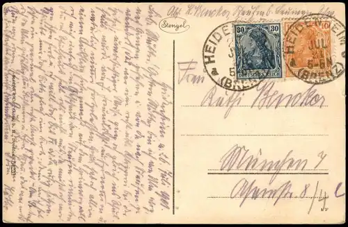 Ansichtskarte Ulm a. d. Donau Partie beim Metzgerturm 1921