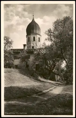Ansichtskarte Chiemsee Fraueninsel - Chiemsee, Klosterturm 1935