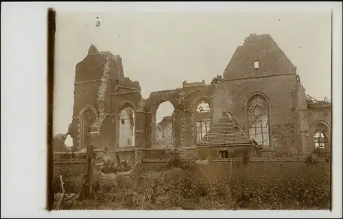 Foto Beuvraignes Zerstörte Kirche 1916 Privatfoto