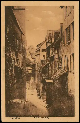 Ansichtskarte Landau in der Pfalz Klein-Venedig 1918