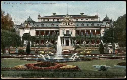 Ansichtskarte Frankfurt am Main Palmengarten-Gesellschaftshaus 1910
