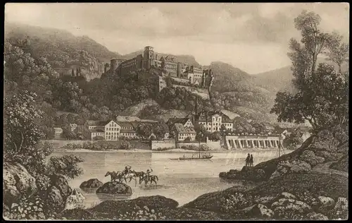 Ansichtskarte Heidelberg von der Hirschgasse 1929