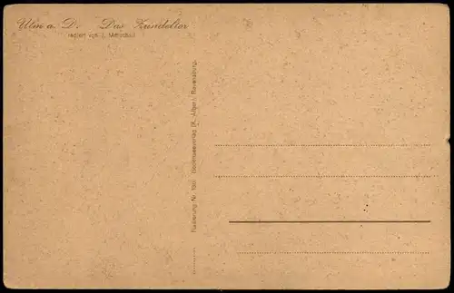 Ansichtskarte Ulm a. d. Donau Das Zundeltor - Künstlerkarte 1928