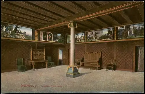 Ansichtskarte Eisenach Wartburg, Landgrafenzimmer 1915