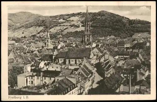 Ansichtskarte Freiburg im Breisgau Stadtpartie 1917  gel. Feldpost WK1