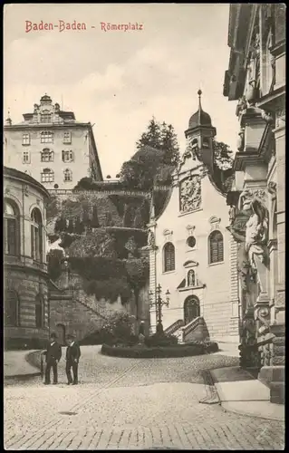 Ansichtskarte Baden-Baden Partie am Römerplatz 1910
