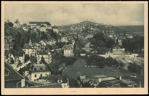Ansichtskarte Tübingen Panorama-Ansicht Blick von Westen 1925
