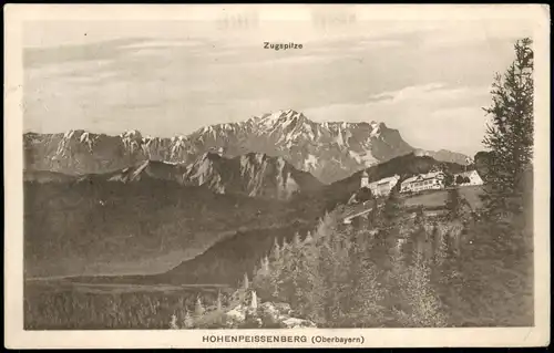 Hohenpeißenberg HOHENPEISSENBERG (Oberbayern) Blick zur Zugspitze 1911