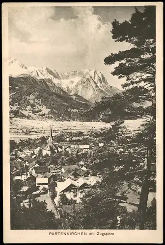 Ansichtskarte Garmisch-Partenkirchen Bergpanorama mit Zugspitze 1915