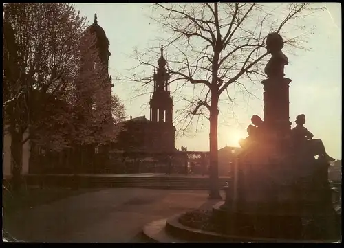 Ansichtskarte Innere Altstadt-Dresden Auf der Brühlschen Terrasse 1984