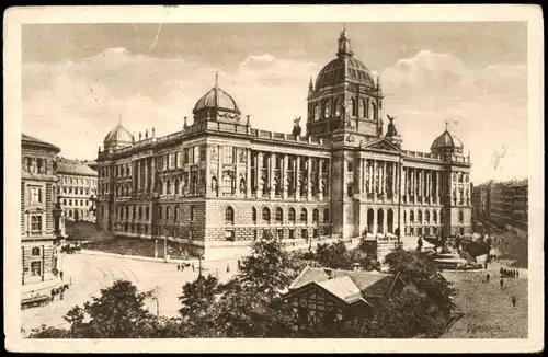 Postcard Prag Praha Národni museum Nationalmuseum 1927