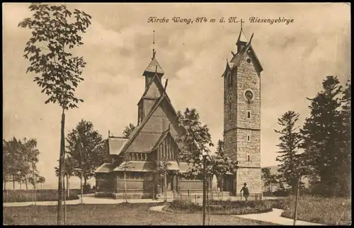 Brückenberg-Krummhübel Karpacz   Stabkirche Wang im Riesengebirge 1910