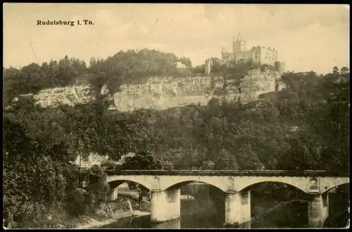 Ansichtskarte .Thüringen Rudelsburg i. Thüringen 1910