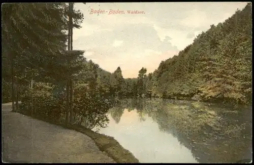 Ansichtskarte Baden-Baden Waldsee 1907