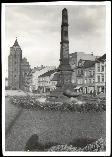 Postcard Haynau Chojnów Ringplatz, evang. Kirche 1987