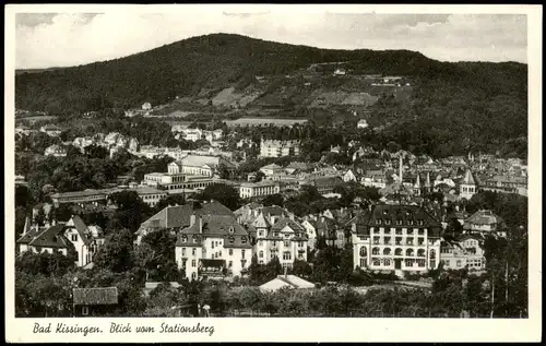 Ansichtskarte Bad Kissingen Panorama-Ansicht Blick vom Stationsberg 1951