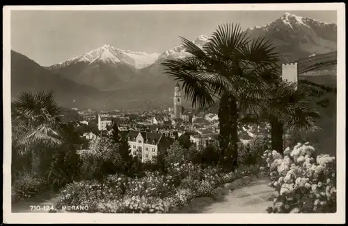 Cartoline Meran Merano Panorama-Ansicht 1930