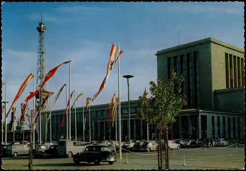 Ansichtskarte Charlottenburg-Berlin Funkturm, Messegelände - Parkplatz 1962