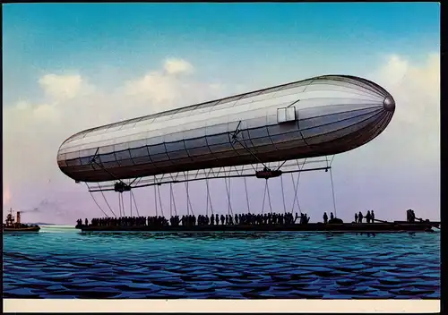 Ansichtskarte Meersburg Bodensee Flugwesen - Zeppelin 1987