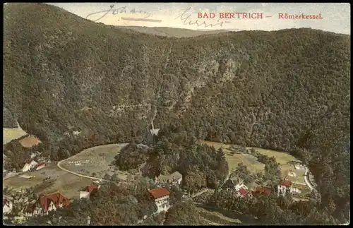 Ansichtskarte Bad Bertrich Römerkessel 1909  gel. Ankunftsstempel Mastricht