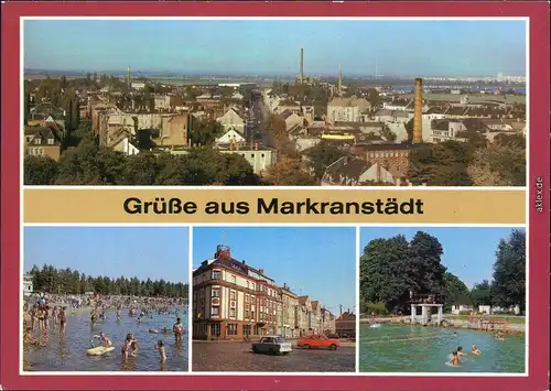 Markranstädt Übersicht, Naherholungsgebiet Kulkwitzer See, Zwenkauer Straße, Freibad 1985