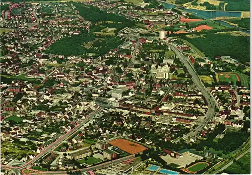 Ansichtskarte Datteln Luftbild Stadt Panorama vom Flugzeug aus 1970