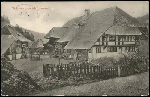 .Baden-Württemberg Schwarzwaldhaus (ohne Ortsangaben) Schwarzwald 1913