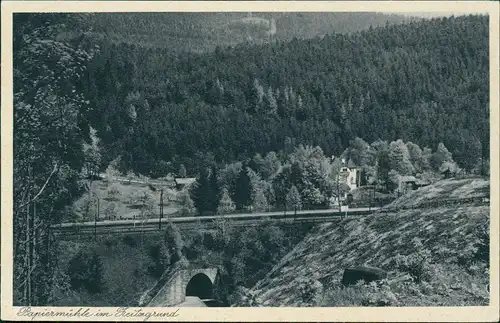 Stadtroda Umland-Ansicht Partie a.d. Papiermühle im Zeitzgrund 1920