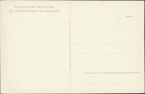 Stadtroda Umland-Ansicht Partie a.d. Papiermühle im Zeitzgrund 1920