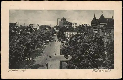 Ansichtskarte Dortmund Hoherwall Straßen Ansicht 1940
