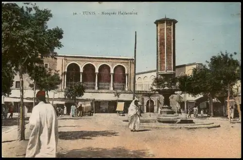 Postcard Tunis تونس Mosquée Halfaouine, Moschee Gebäude 1910
