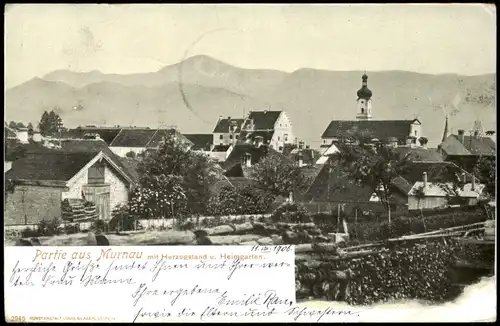 Ansichtskarte Murnau Herzogstand u. Heimgarten 1906 STARNBERG (Ankunftsstempel)